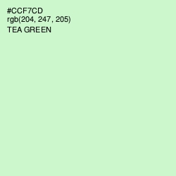 #CCF7CD - Tea Green Color Image